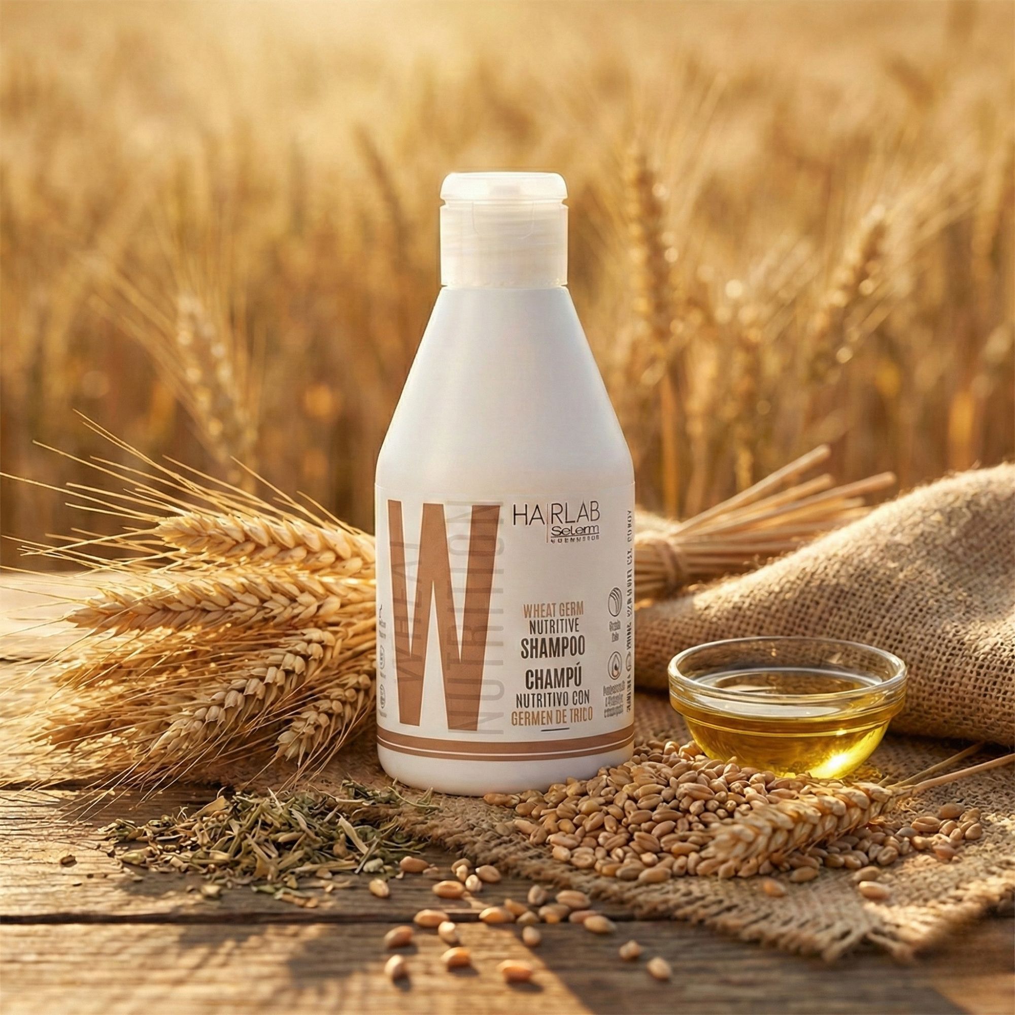 Salerm WHEAT NUTRITION vyživující šampon pro suché vlasy 1200 ml