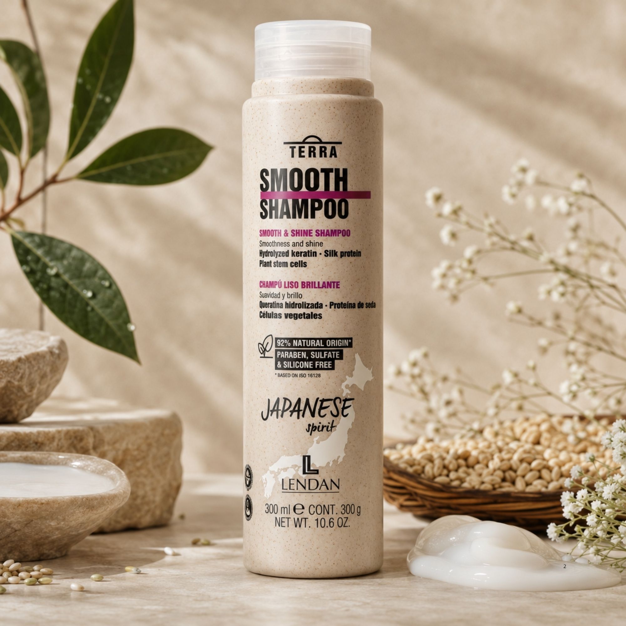 Lendan Terra Smooth uhlazující šampon pro krepaté vlasy 300 ml