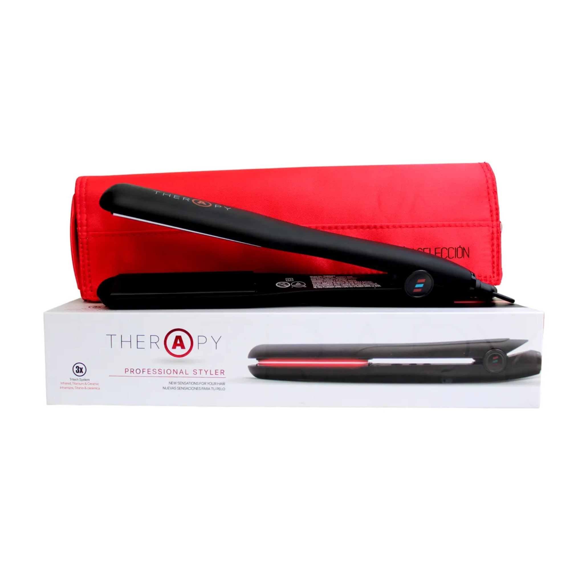 Salerm Therapy Black profesionální infračervená žehlička na vlasy černá