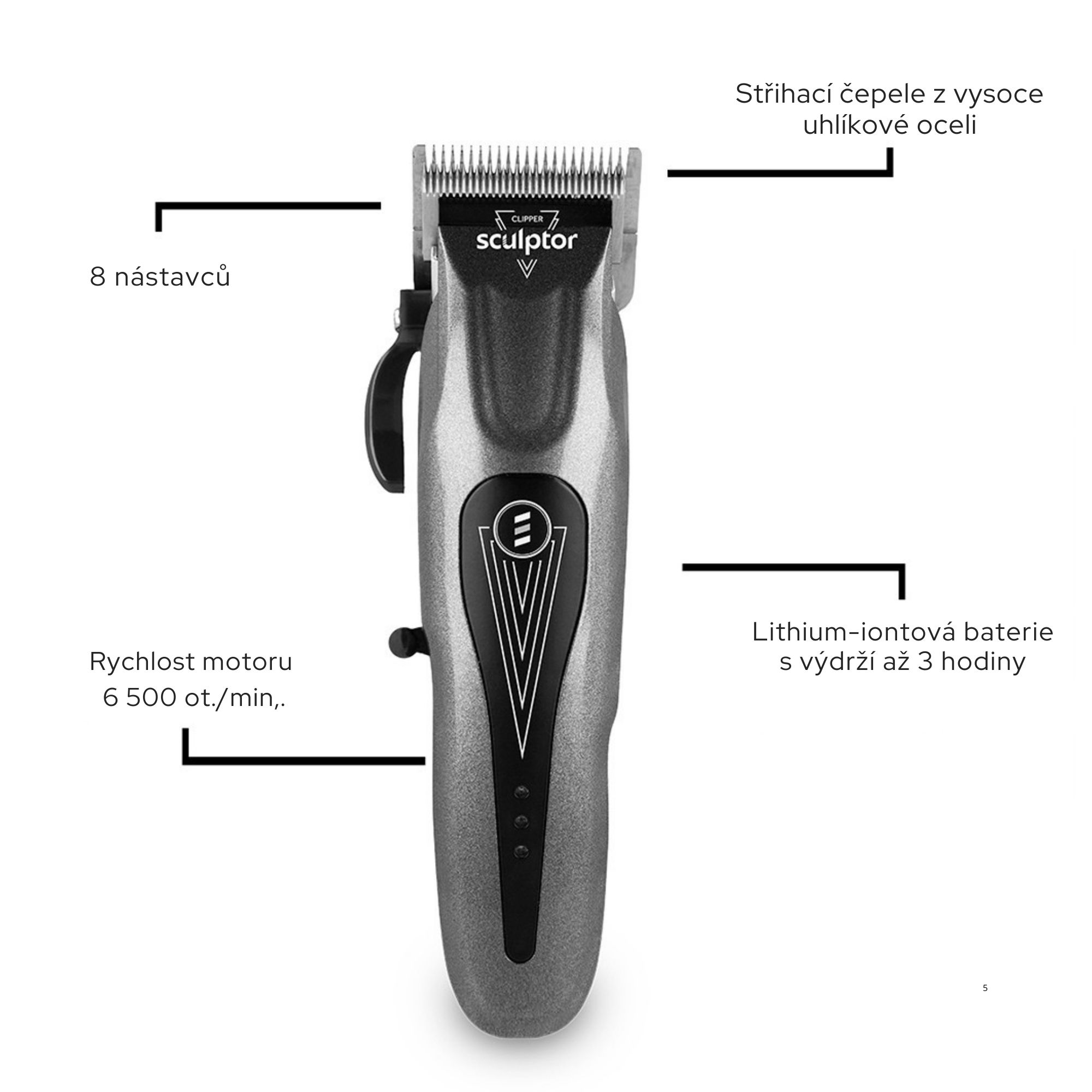 Salón Selección Clipper Sculptor profesionální strojek na vlasy