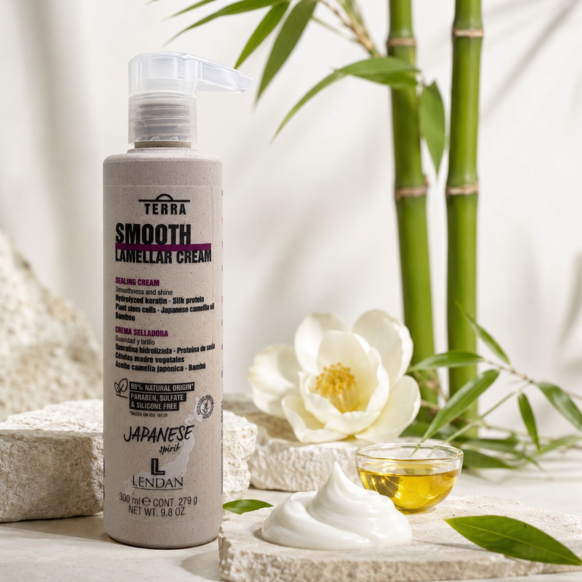 Lendan Terra Smooth uhlazující krém pro laminaci vlasů 300 ml