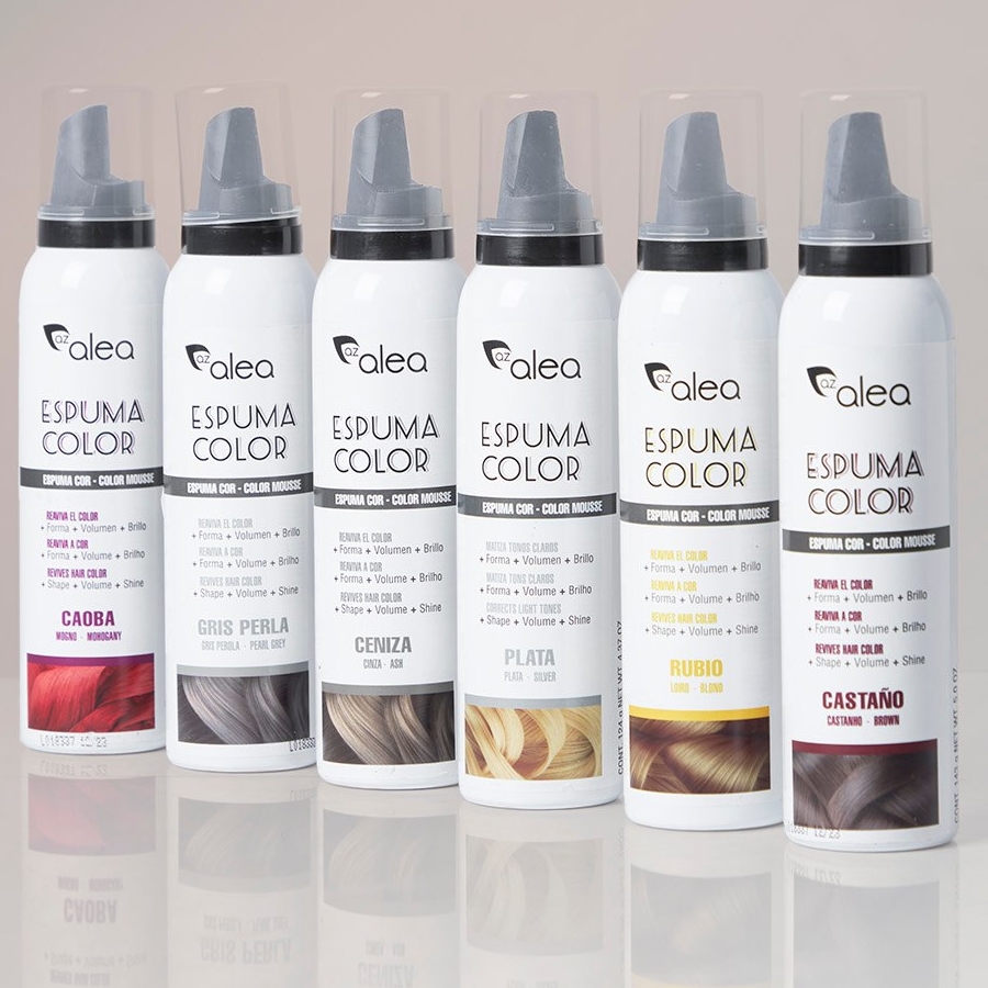 Alea Espuma Color barevná tužící pěna na vlasy ŠEDÁ PERLA 150 ml